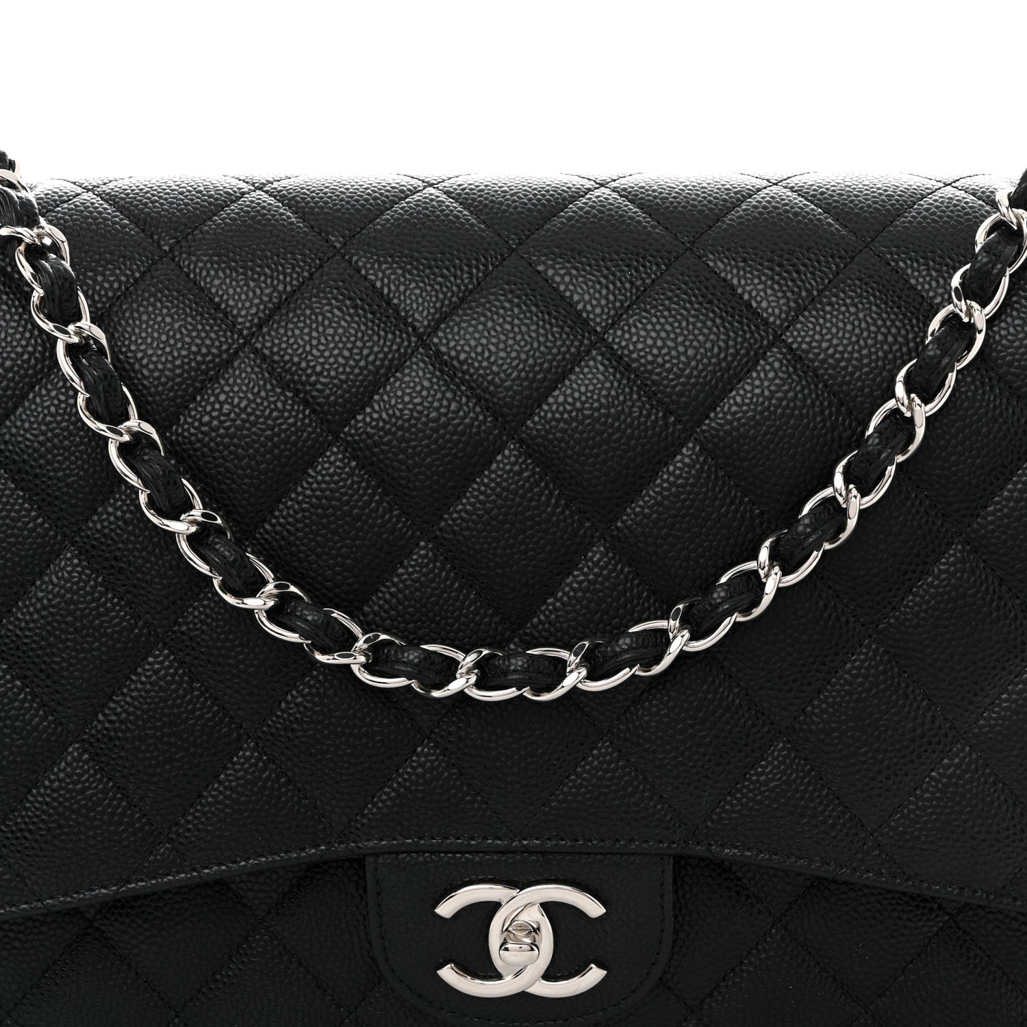 Chanel Caviar Quilted Maxi Double Flap Black 8 of 10
