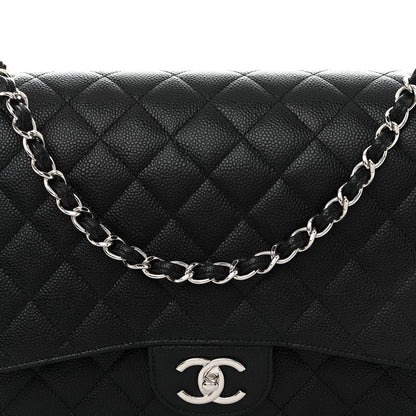 Chanel Caviar Quilted Maxi Double Flap Black 8 of 10