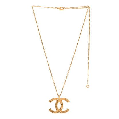 Chanel Metal CC Paris Button Necklace Gold 3 of 6