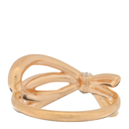 Tiffany 18K Rose Gold Diamond Bow Ring 49 5 3 of 4
