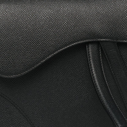 Christian Dior Grained Calfskin Saddle Bag Black 8 of 10