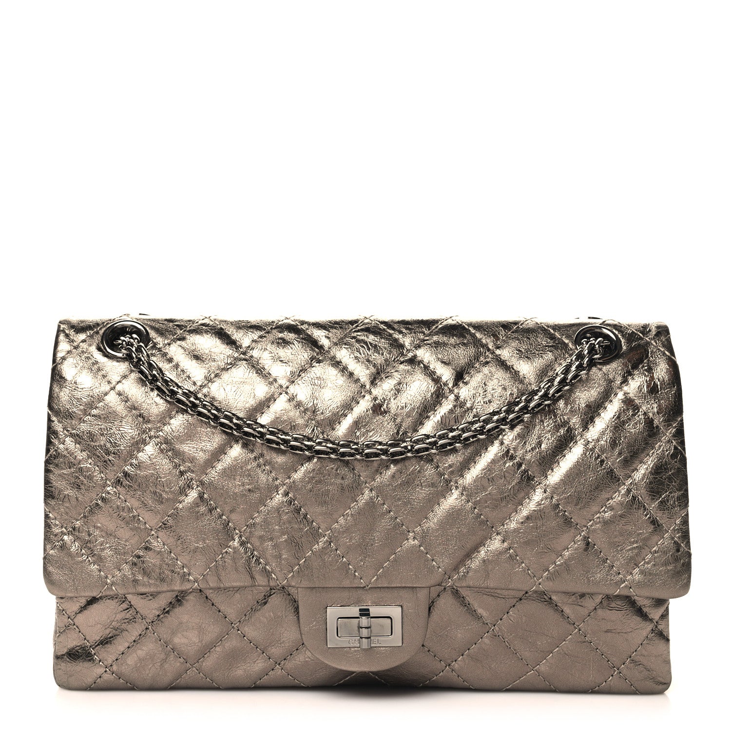 Chanel Metallic Aged Calfskin Quilted 2.55 Reissue 226 Flap Dark Gold 1 of 13