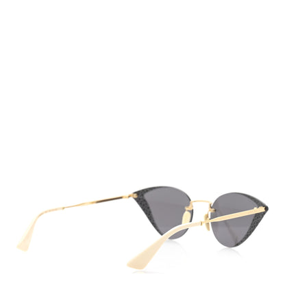 Gucci Metal Crystal Geometrical Frame Sunglasses GG0895S Silver Gold 4 of 9