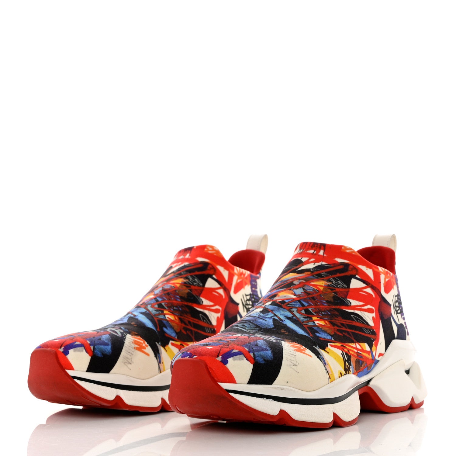 Christian Louboutin Neoprene Sock Space Run Donna Flat Sneakers 39 Multicolor 2 of 12