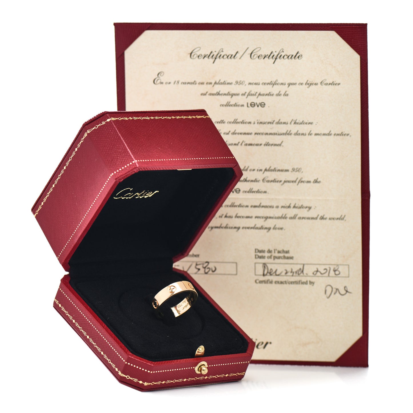 18K Yellow Gold 5.5mm LOVE Ring 59 8.75