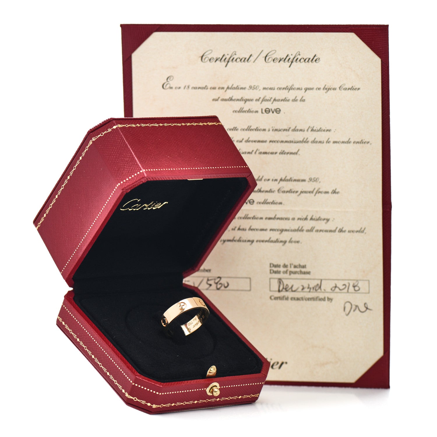 Cartier 18K Yellow Gold 5.5mm LOVE Ring 59 8.75 5 of 5