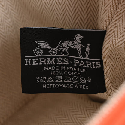 Hermes Canvas Small Bride-A-Brac Pouch Orange Burgundy 6 of 8
