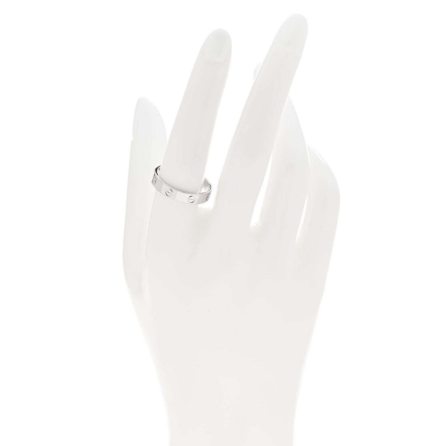 18K White Gold 3.5mm LOVE Wedding Band Ring 58 8.5