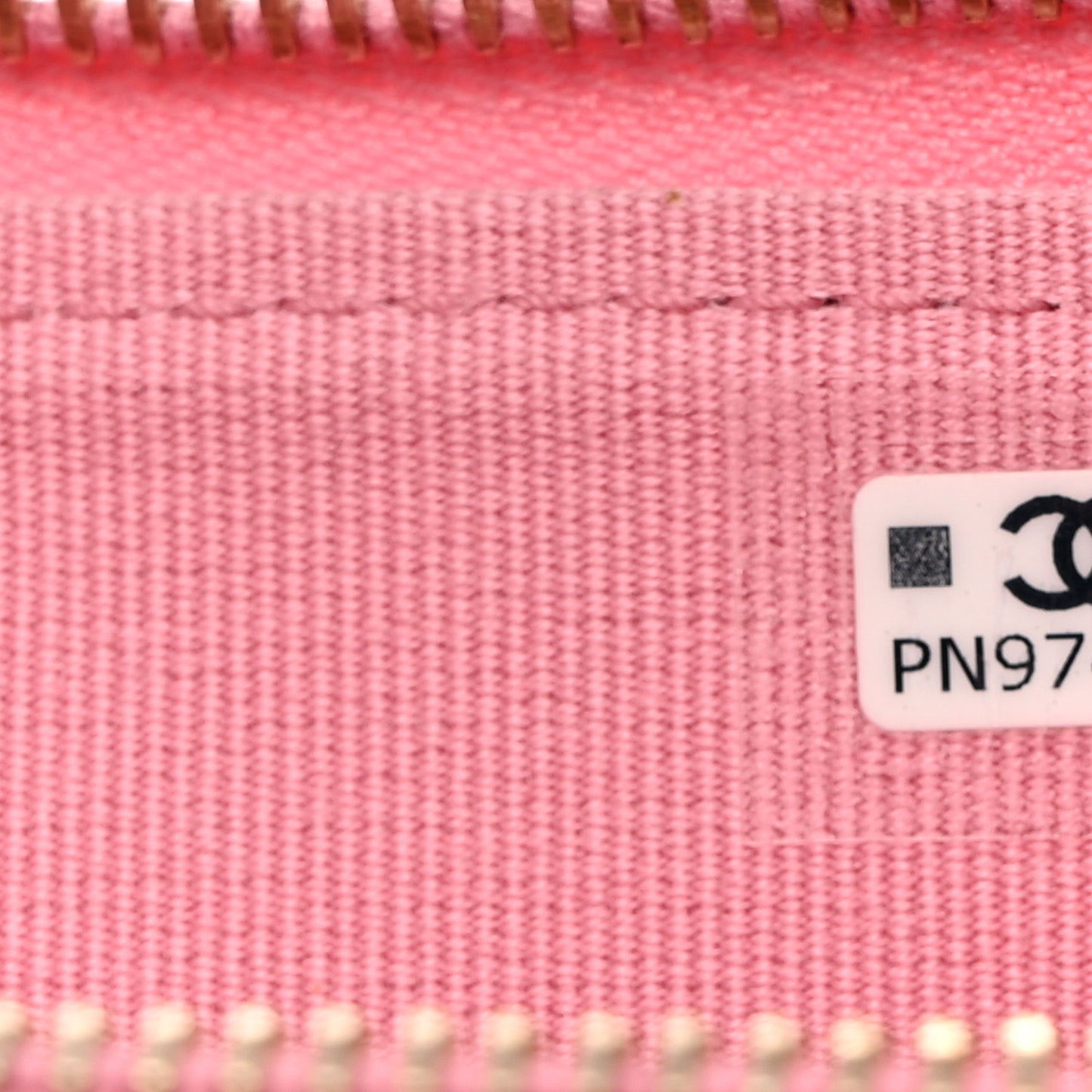 Lambskin Quilted CC Zip Around Card Holder Pink