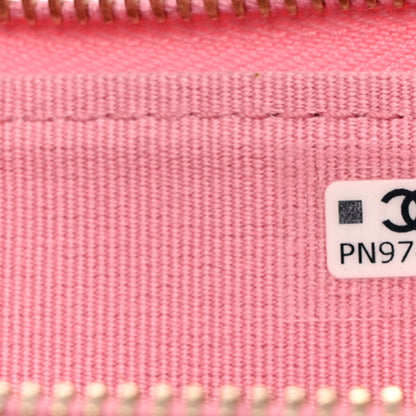 Chanel Lambskin Quilted CC Zip Around Card Holder Pink 7 of 8