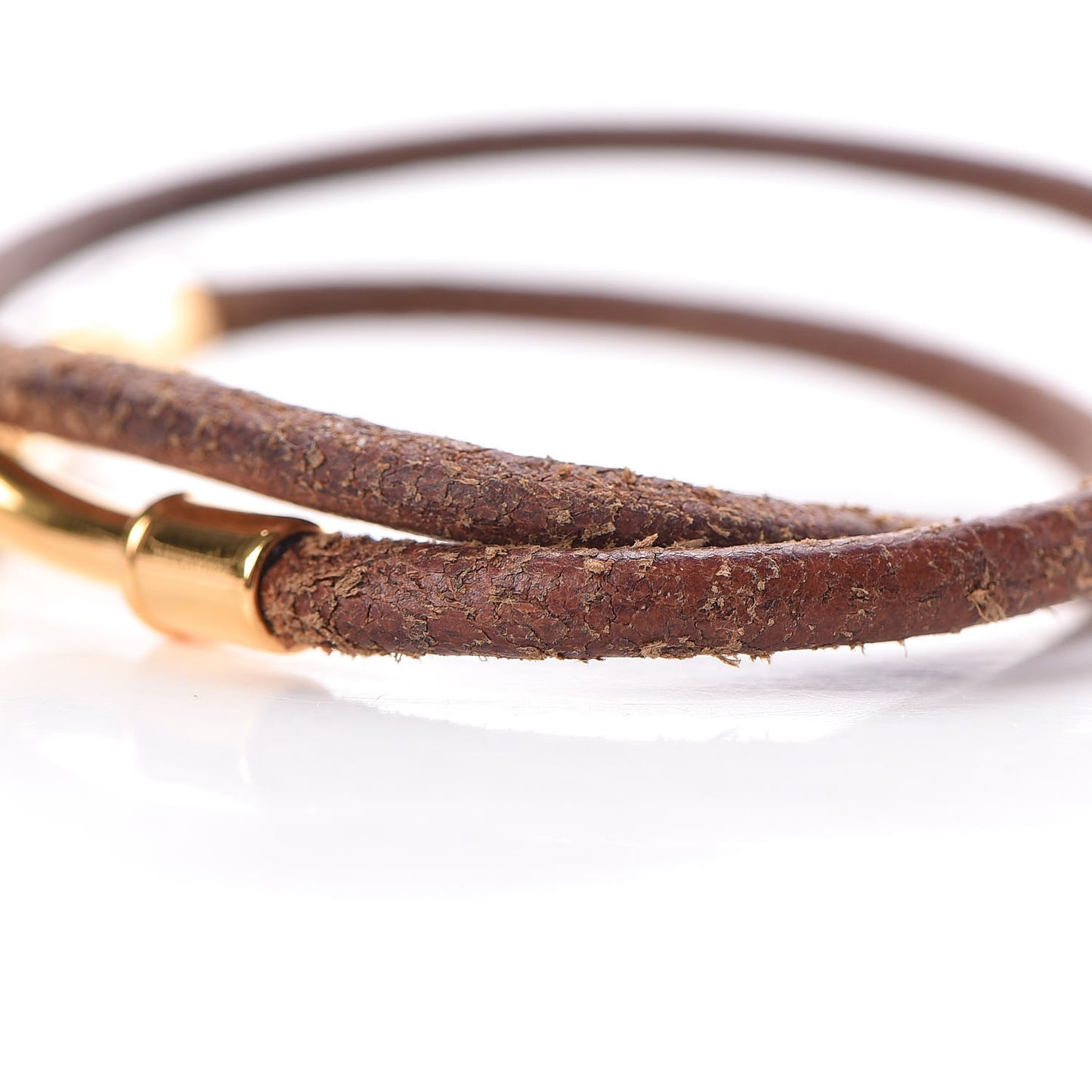 Natural Bridle Jumbo Double Tour Bracelet Bouton