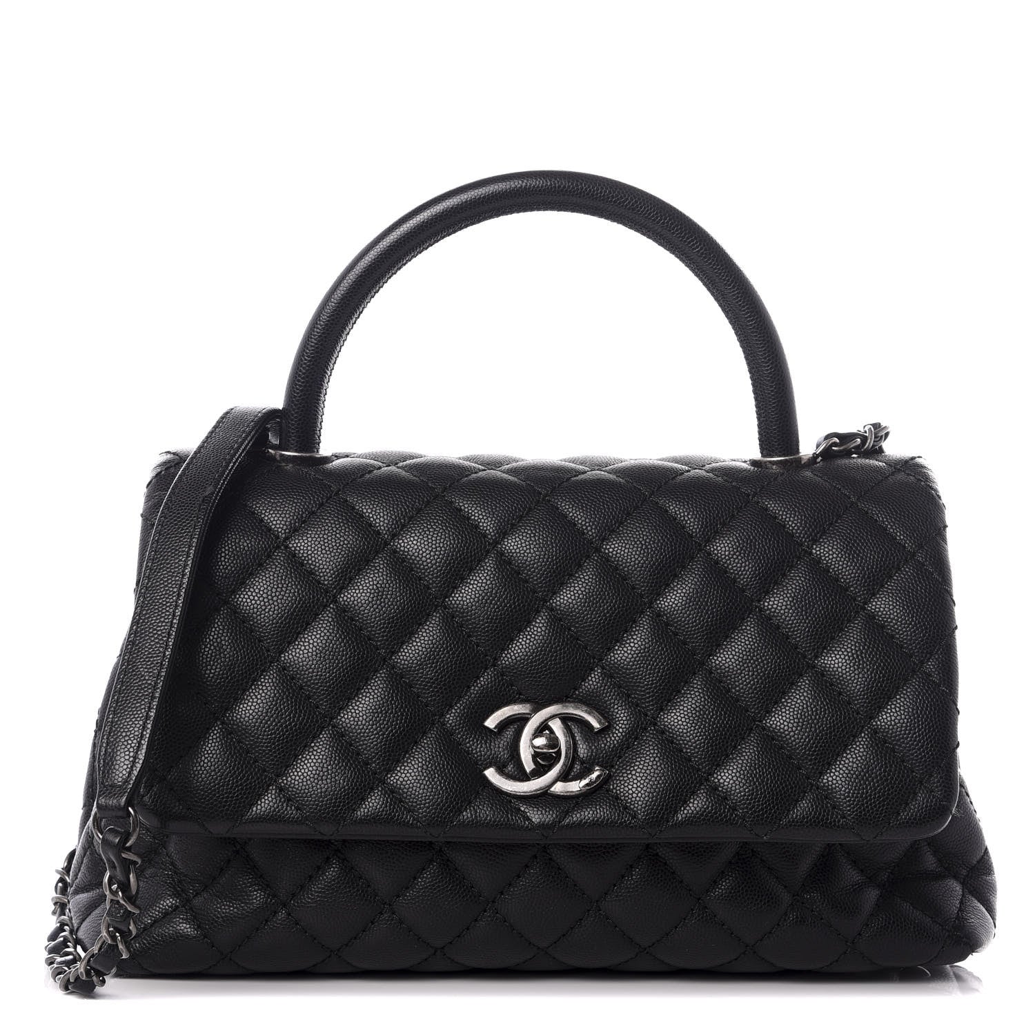 Chanel Caviar Quilted Small Coco Handle Flap Black 1 of 7