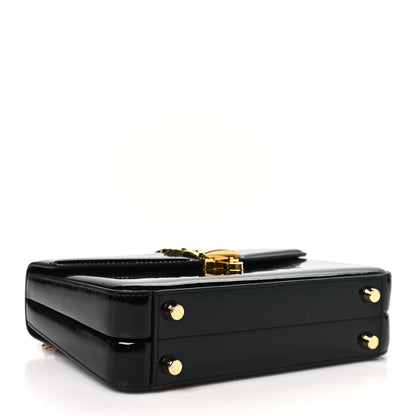 Gucci Mousse Top Patent Mini Sylvie 1969 Top Handle Bag Black 4 of 10