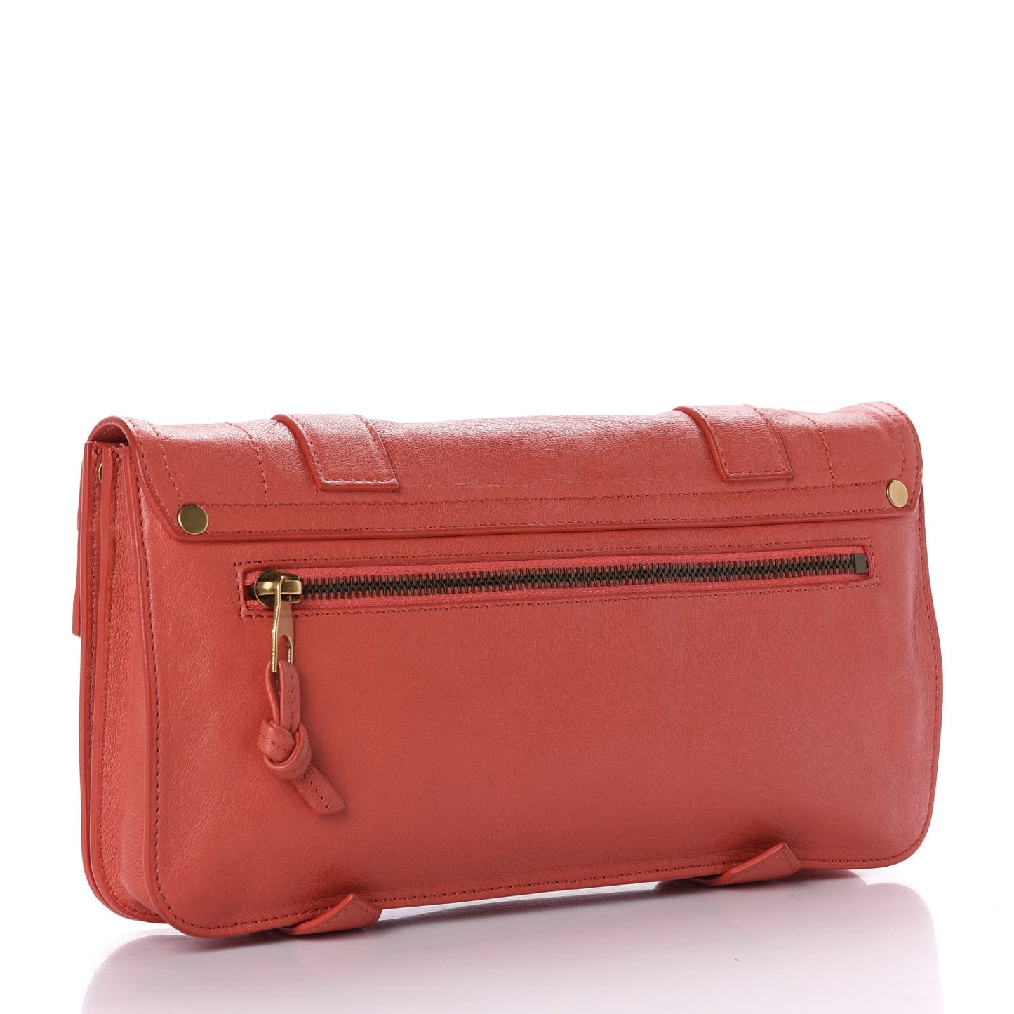 Lambskin PS1 Pochette Clutch Deep Coral