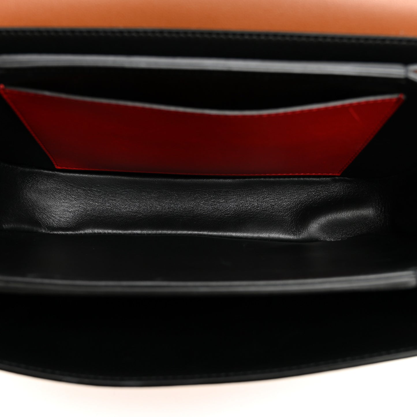 Smooth Calfskin Supervee Shoulder Bag Saddle Brown