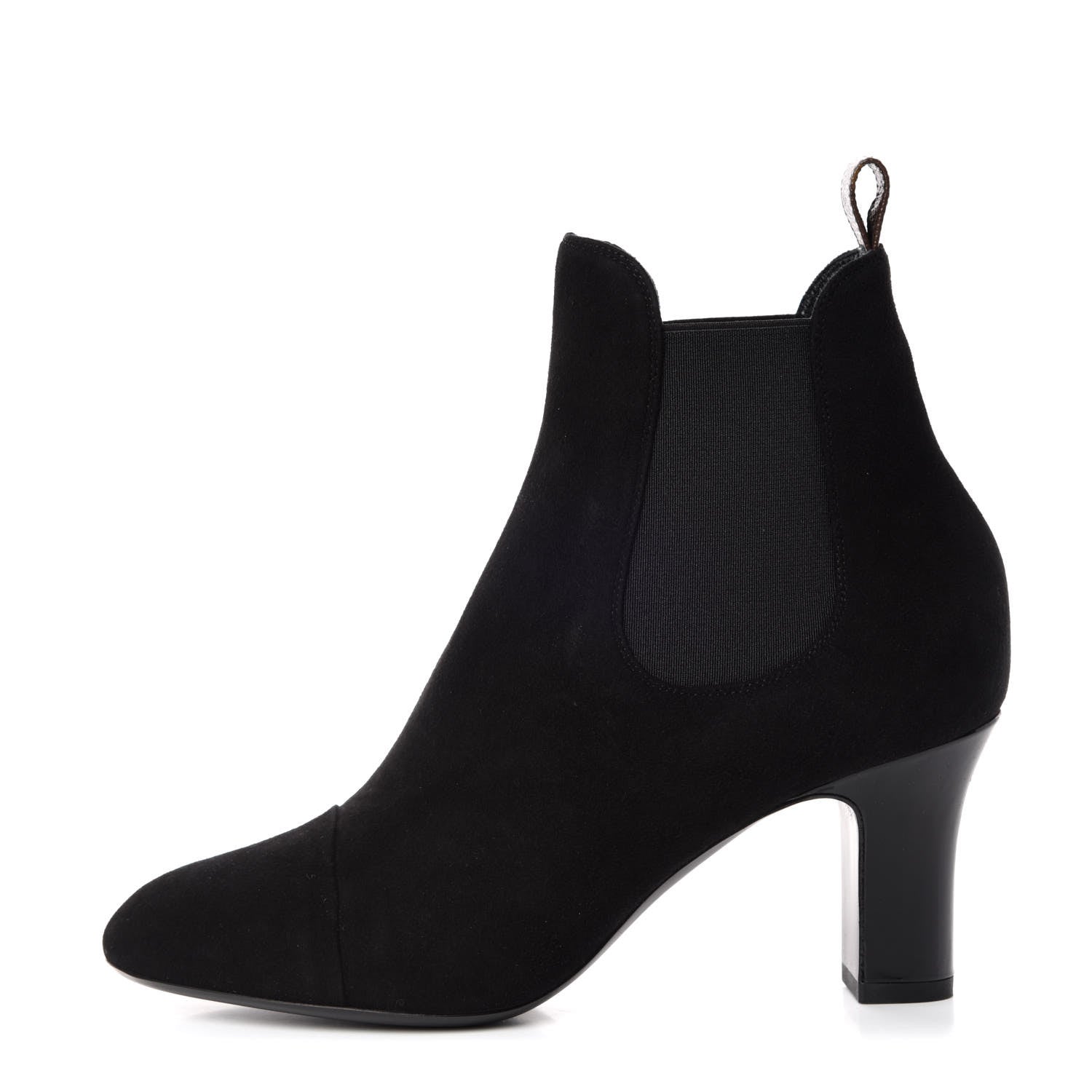 Louis Vuitton Suede Monogram Uniformes Cap Toe Chelsea 75mm Ankle Boots 38 Black 1 of 8