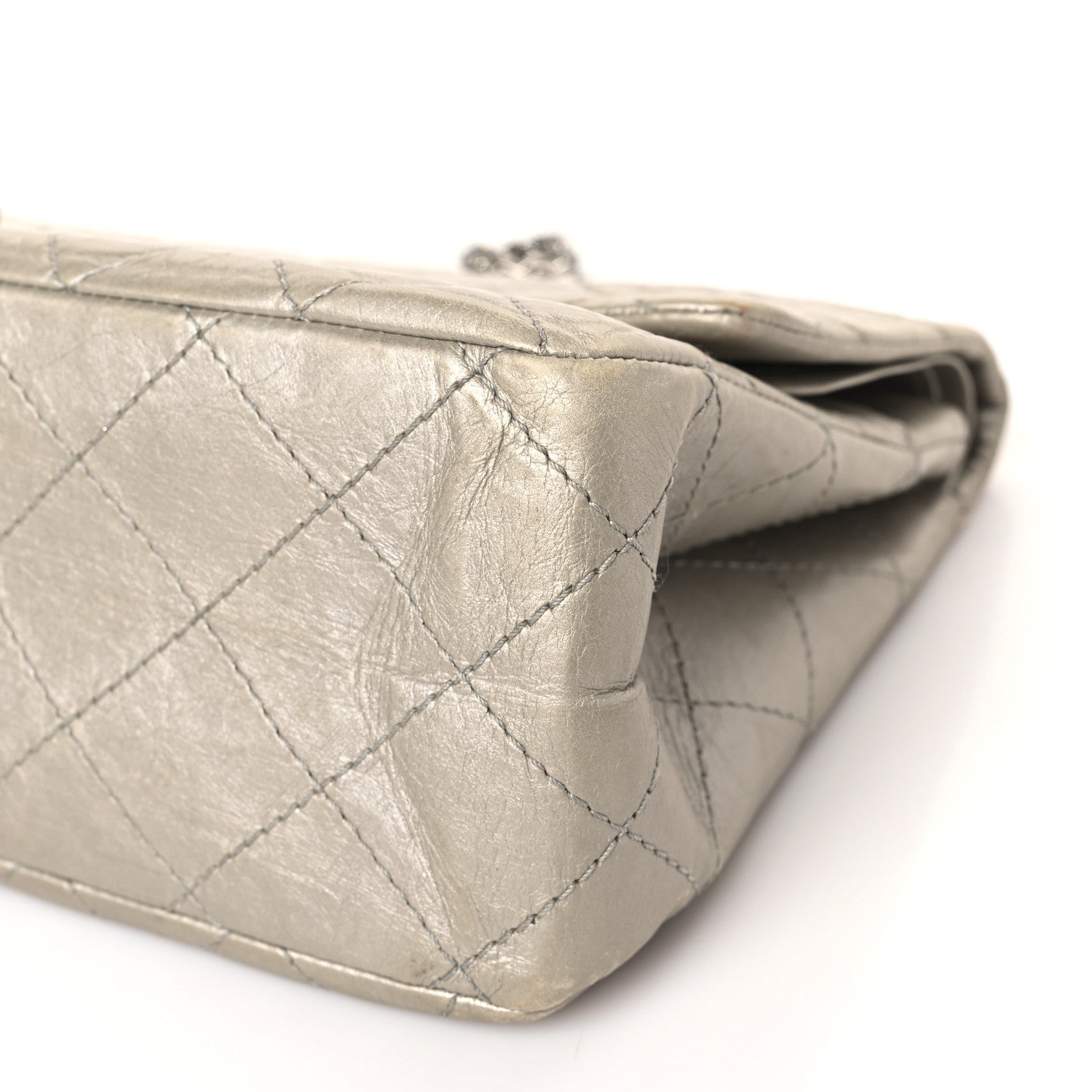 Chanel Metallic Aged Calfskin Quilted 2.55 Reissue 227 Flap Grey 9 of 10