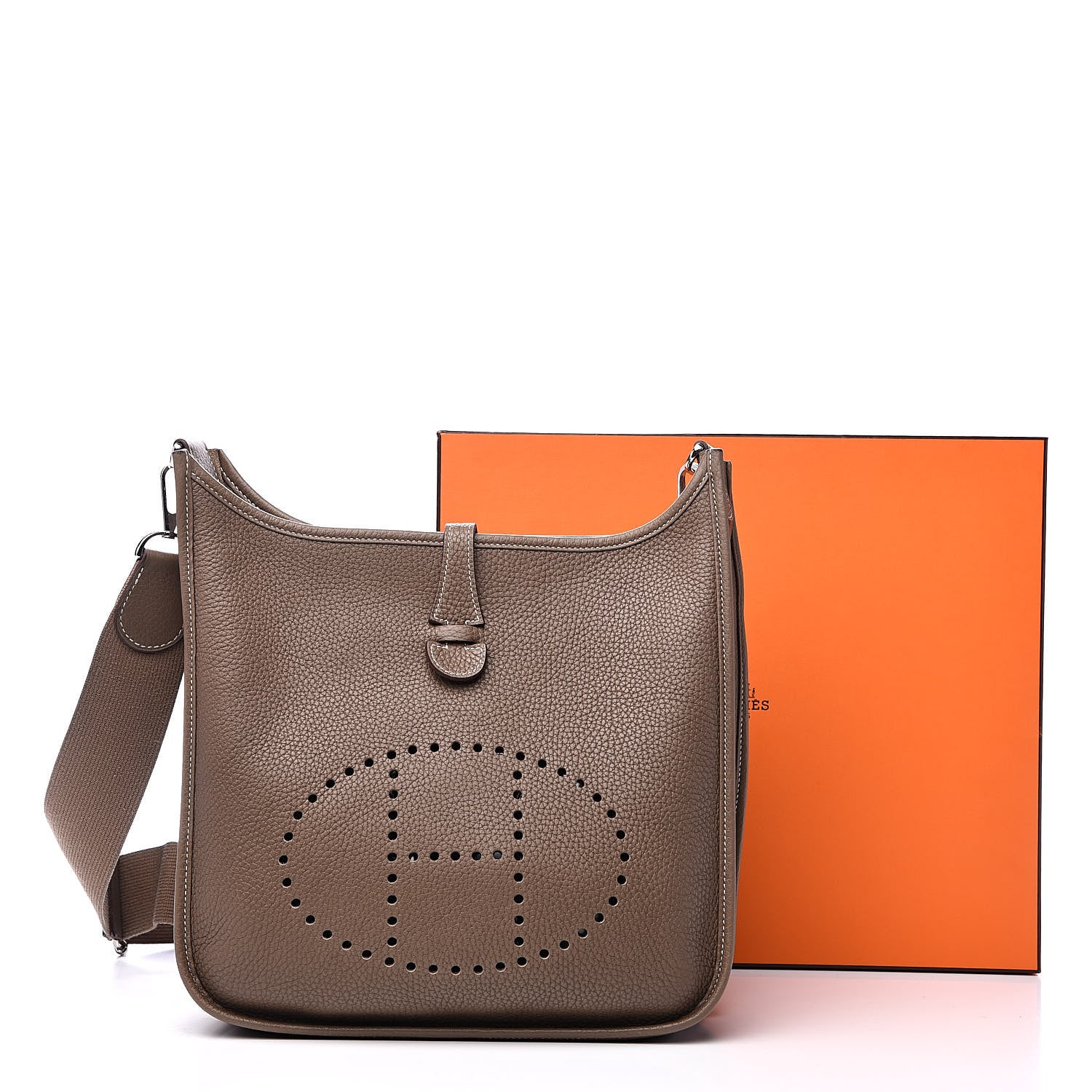 Hermes Taurillon Clemence Evelyne III PM Etoupe 13 of 13