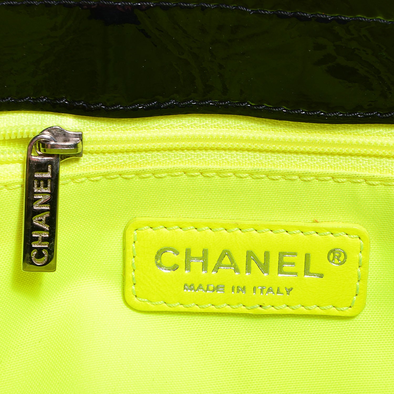 Chanel Patent Day Glo Flap Bag Black 6 of 7