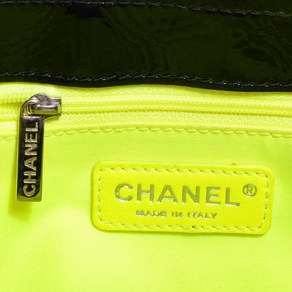 Chanel Patent Day Glo Flap Bag Black 6 of 7