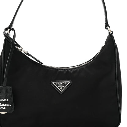Prada Tessuto Nylon Saffiano Mini Re-Edition 2005 Bag Black 8 of 14