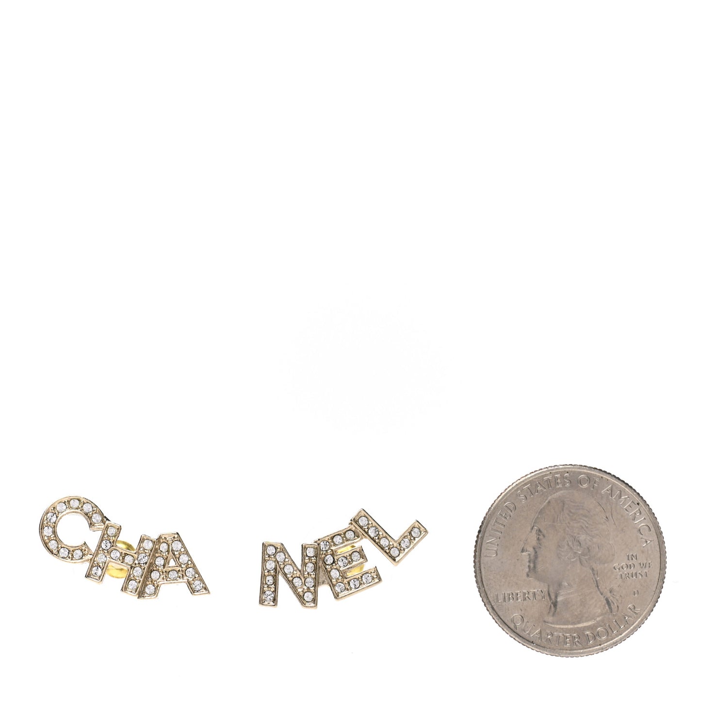 Crystal Pearl Signature Stud Earrings Gold