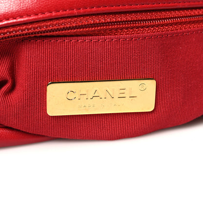 Chanel Goatskin Quilted Large Chanel 19 Flap Red 6 of 10