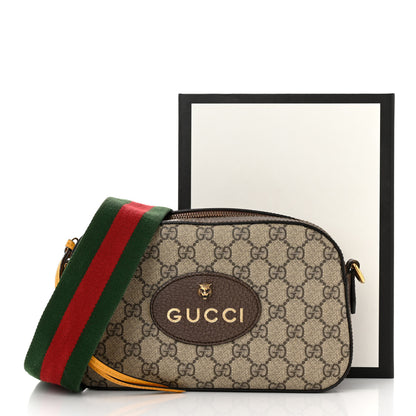 Gucci GG Supreme Monogram Web Neo Vintage Shoulder Bag Beige New Acero Crop 17 of 17