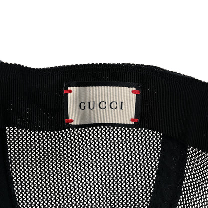 Gucci X SEGA Calfskin GUCCY Stars Baseball Hat M Black Gold 8 of 10