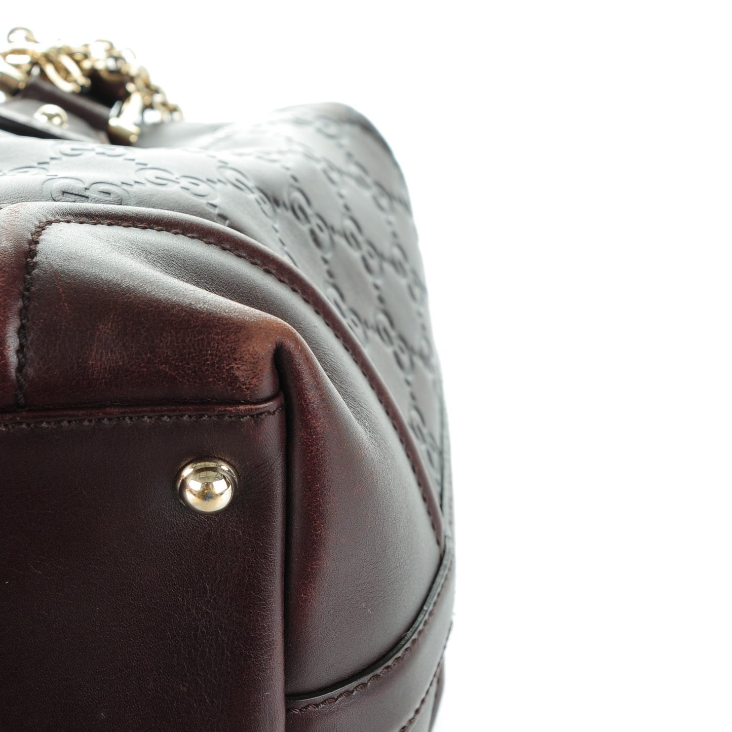 Guccissima Treasure Boston Dark Brown