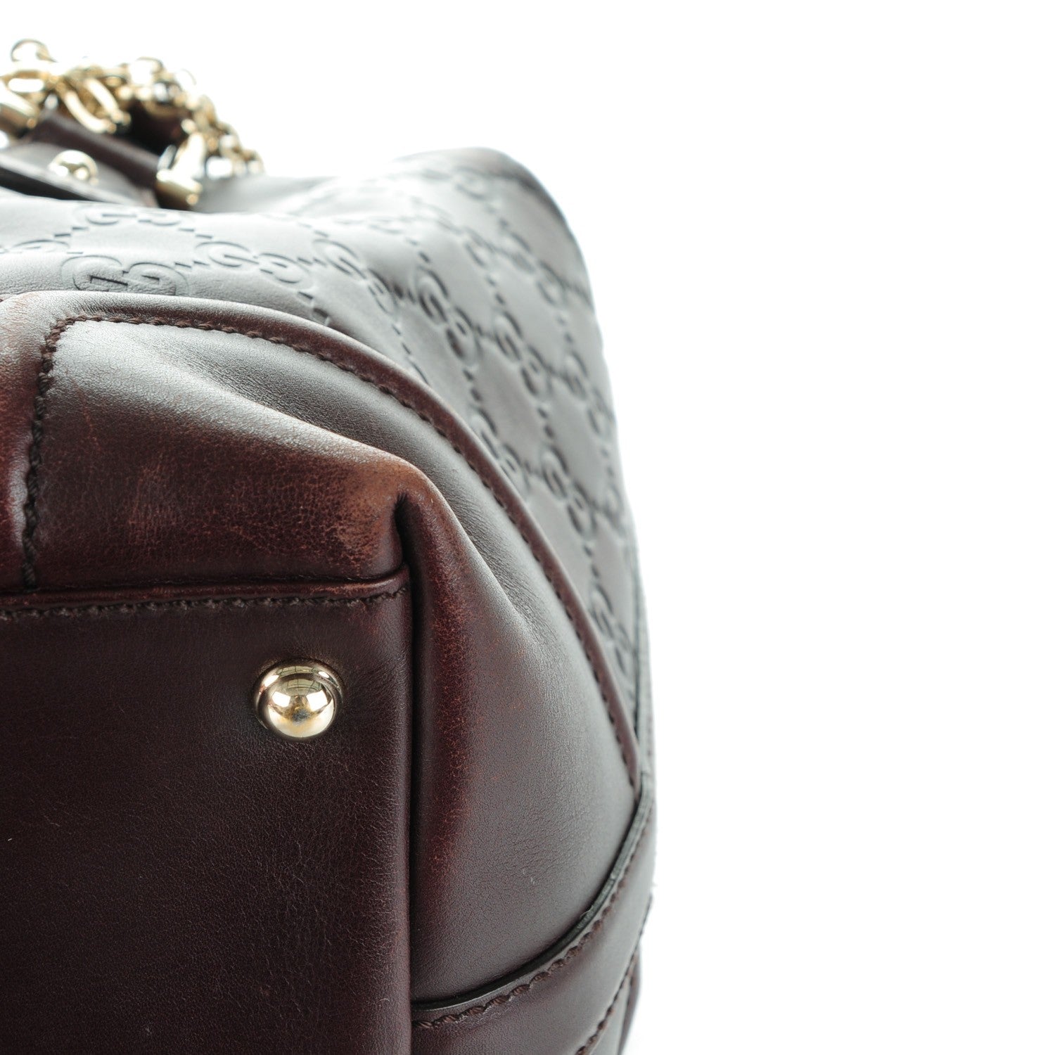 Gucci Guccissima Treasure Boston Dark Brown 8 of 10