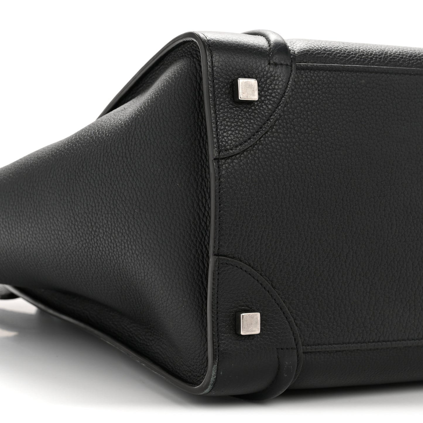 Drummed Calfskin Mini Luggage Black