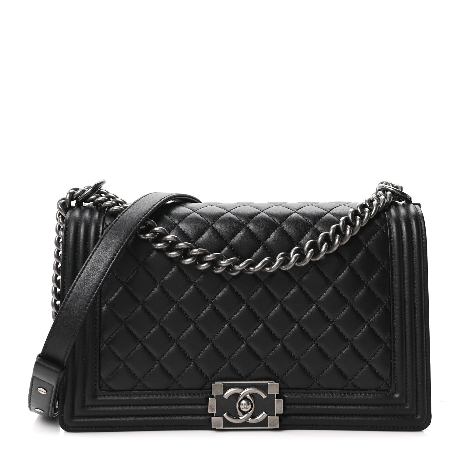 Chanel Calfskin Quilted New Medium Boy Flap Black 1 of 10