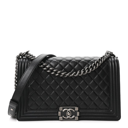 Chanel Calfskin Quilted New Medium Boy Flap Black 1 of 10