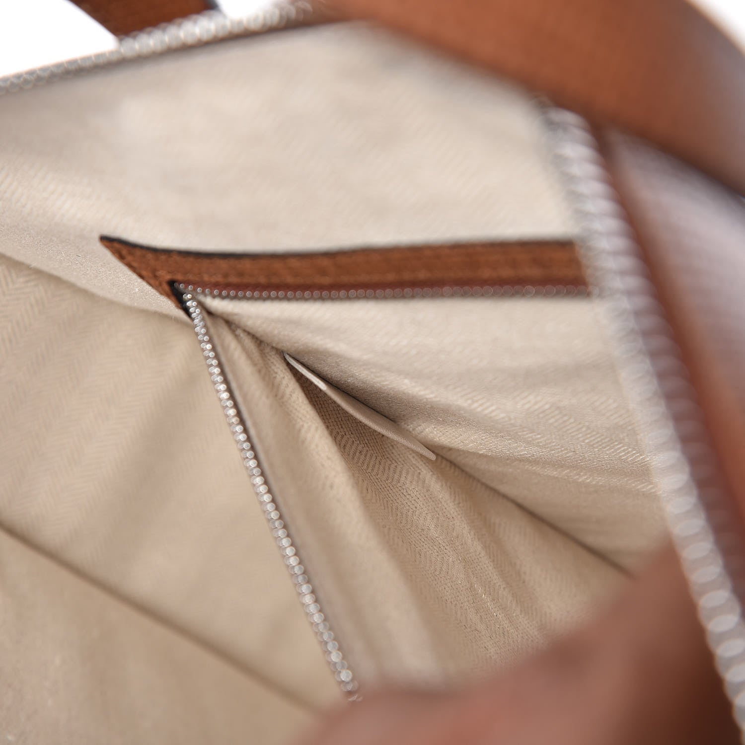 Loewe Textured Calfskin Wide Briefcase Tan 8 of 11