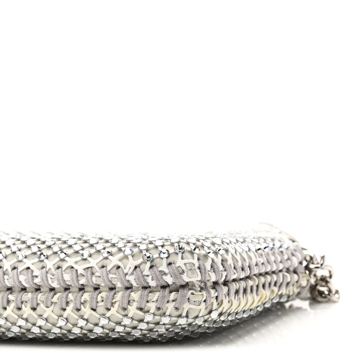 Crystal Mesh Tiny Falabella Crossbody Bag Oyster