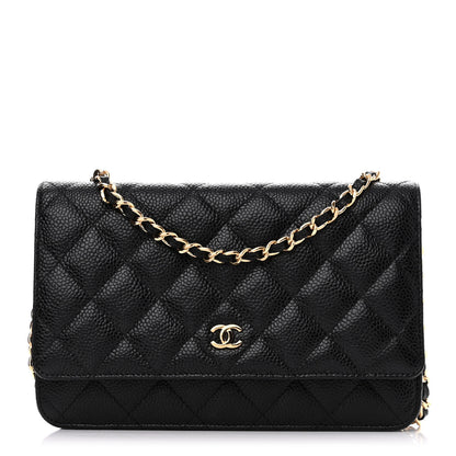 Chanel Caviar Quilted Wallet on Chain WOC Black 1 of 10
