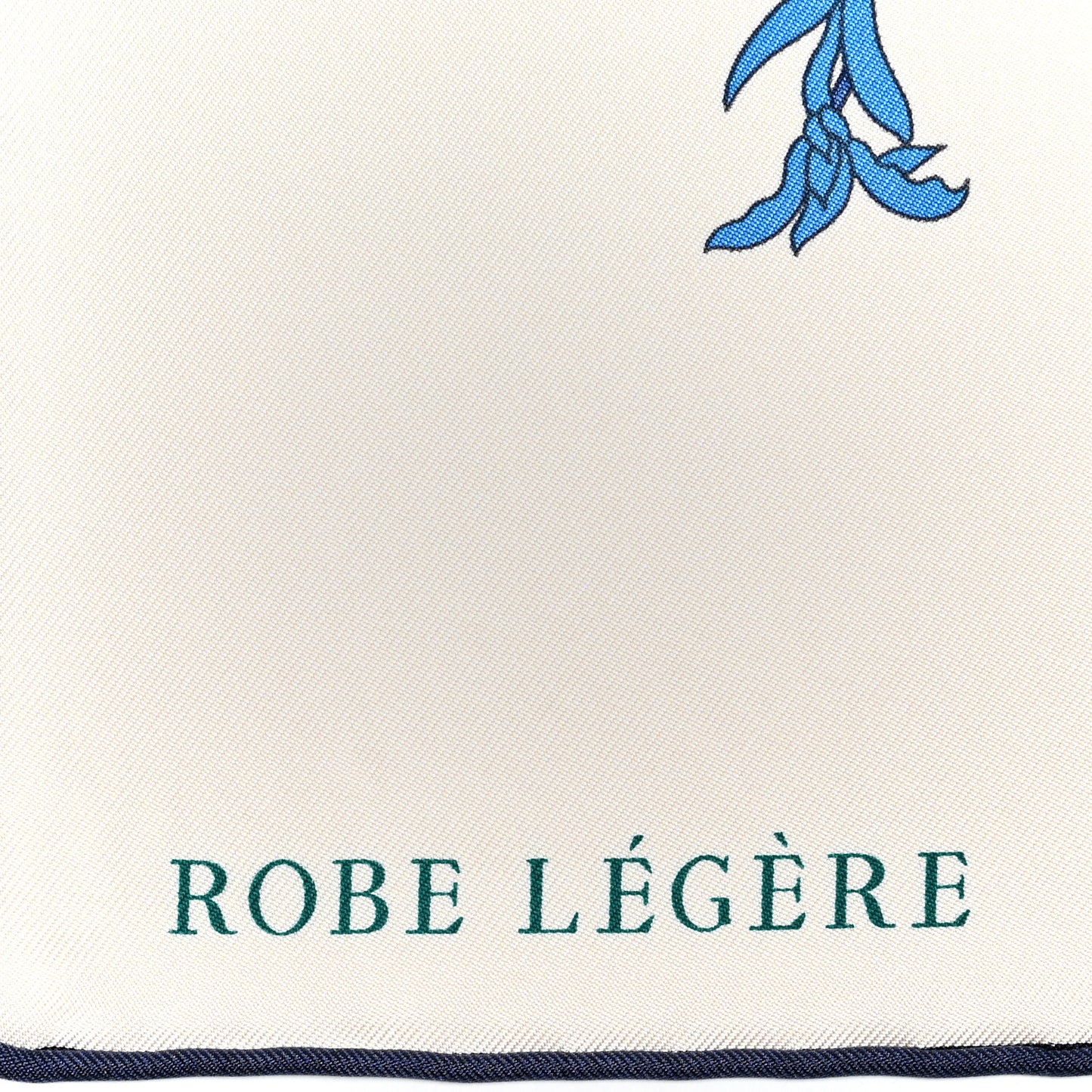 Silk Robe Legere Scarf 90 Creme Bleu Multicolor