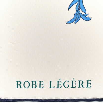 Hermes Silk Robe Legere Scarf 90 Creme Bleu Multicolor 2 of 6