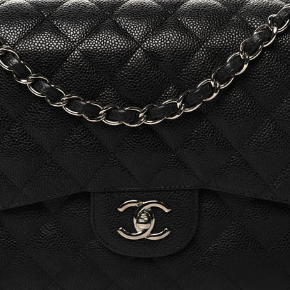 Chanel Caviar Quilted Jumbo Double Flap Black 8 of 10