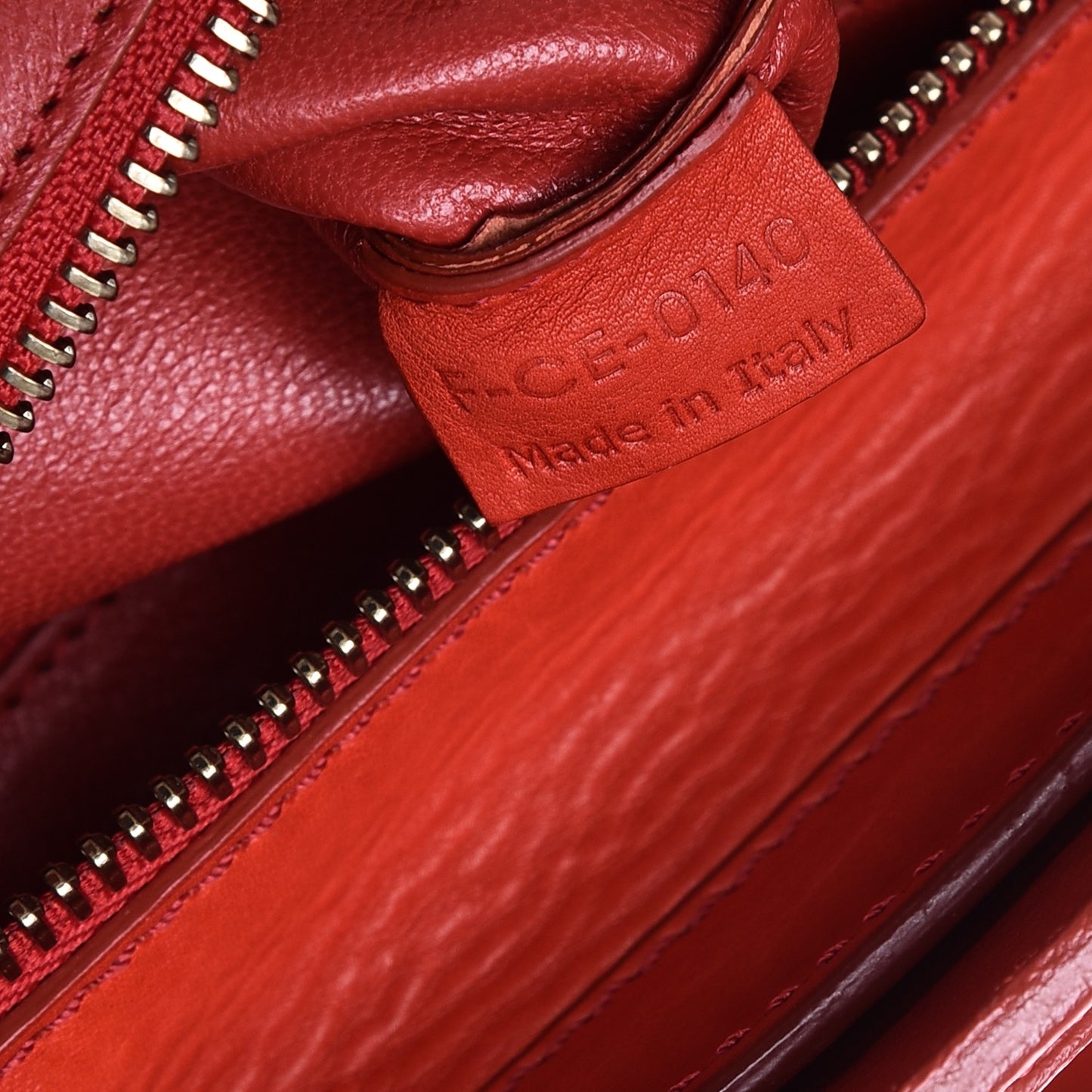 Calfskin Mini Luggage Vermillion