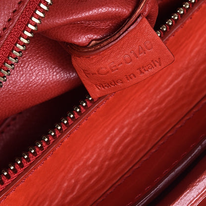Celine Calfskin Mini Luggage Vermillion 8 of 19