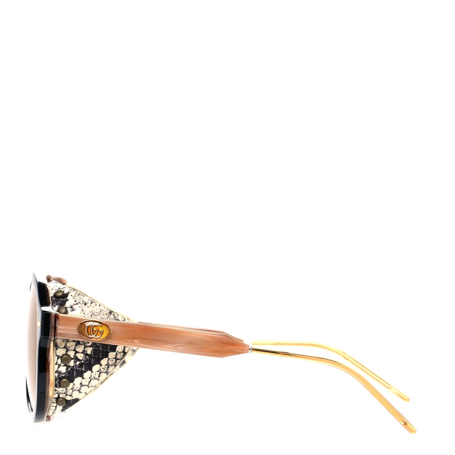 Gucci Acetate Snakeskin Sunglasses GG0670S Black 3 of 7