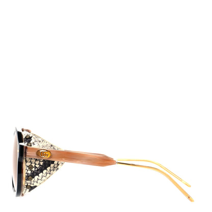 Gucci Acetate Snakeskin Sunglasses GG0670S Black 3 of 7