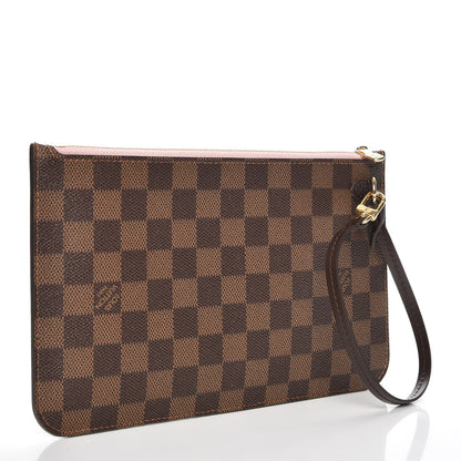 Louis Vuitton Damier Ebene Neverfull MM GM Pochette Rose Ballerine 3 of 8