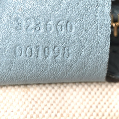 Gucci Pebbled Calfskin Medium Bamboo Shopper Tote Light Blue 7 of 10
