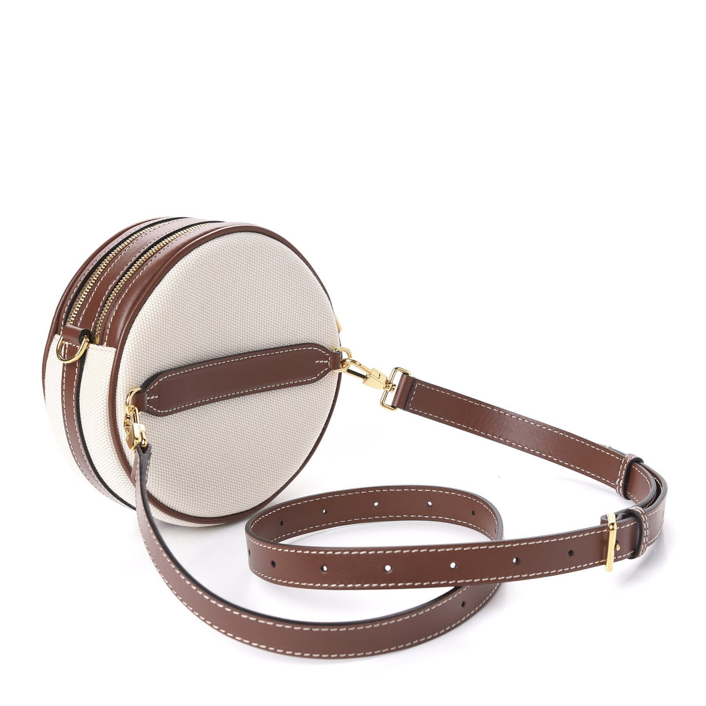 Canvas Calfskin Louise Bag Natural