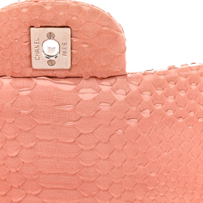 Chanel Snakeskin Jumbo Double Flap Pink 14 of 18