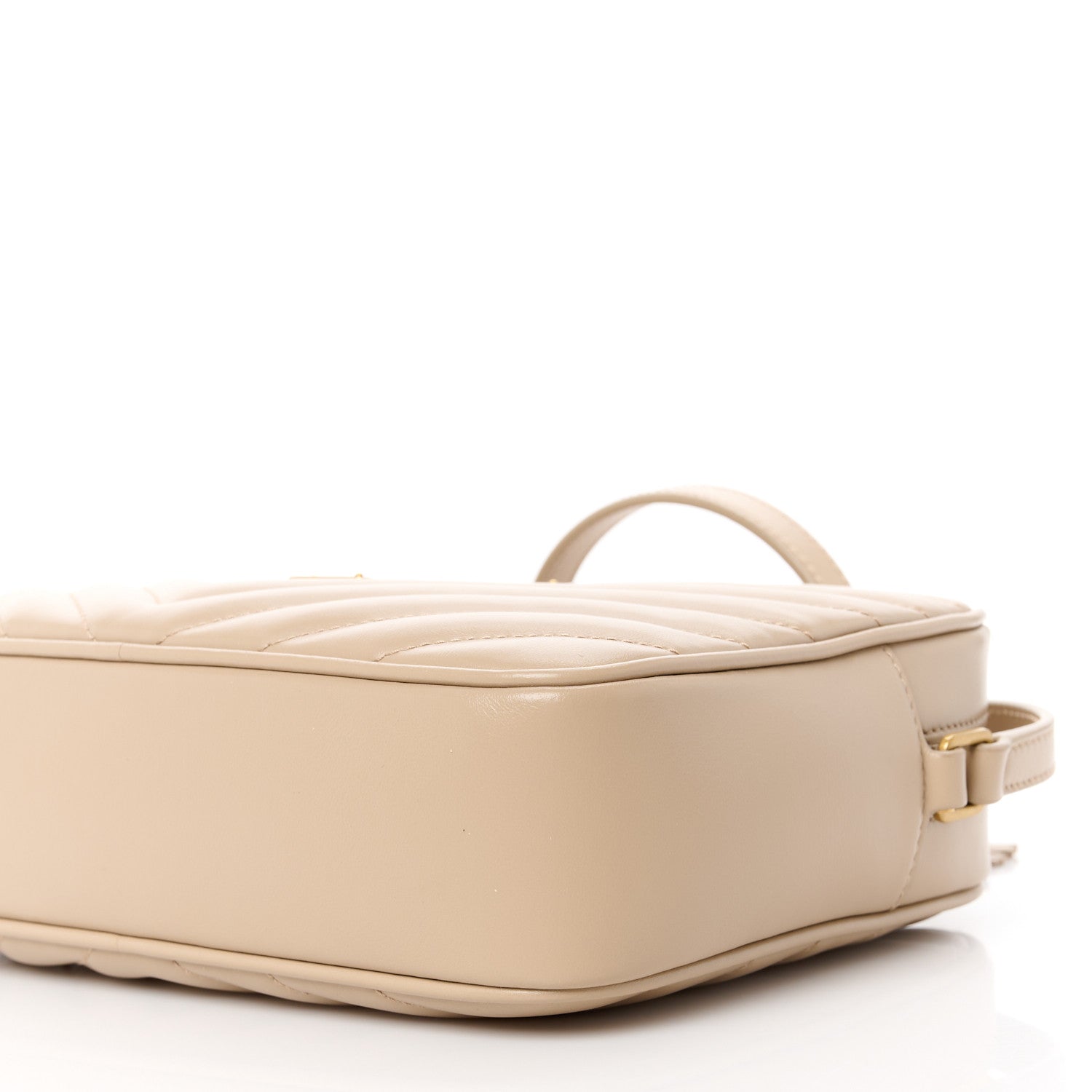 Saint Laurent Calfskin Matelasse Monogram Lou Camera Bag Dark Latte 10 of 11