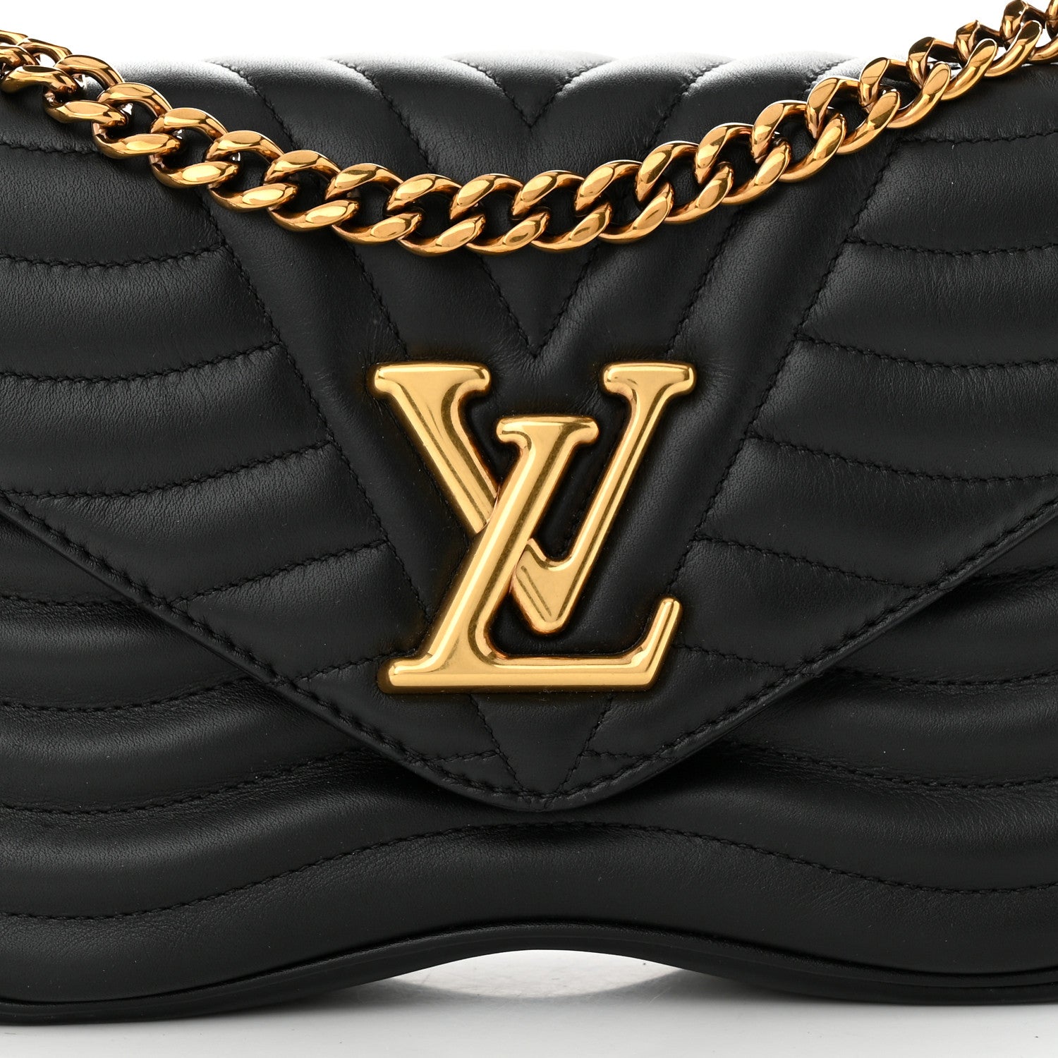Louis Vuitton Calfskin New Wave Chain MM Black 8 of 11